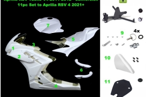 Aprilia RSV Tuono V4 2011-2012 konverze na Aprilia RSV 4 2021 - Kompletní sada racing 11 dílná 