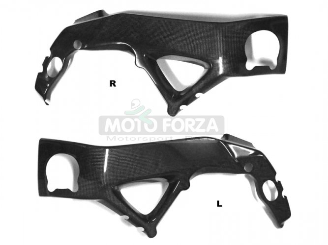 CARBON PLAIN GLOSSY - Rahmenchützer - Paar - Aprilia RSV4/R/RR/RF Factory 2009-2020+ , Tuono V4 1000/1100 2011-2020