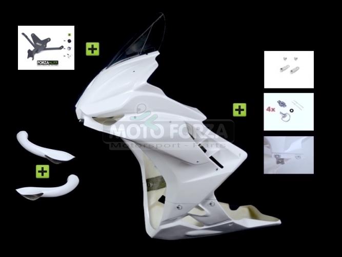 Přední kapotáž Racing SET - Aprilia Tuono V4 09-20 - konverze na Aprilia RSV4 21+ -  vč.instalace D ring šroubů