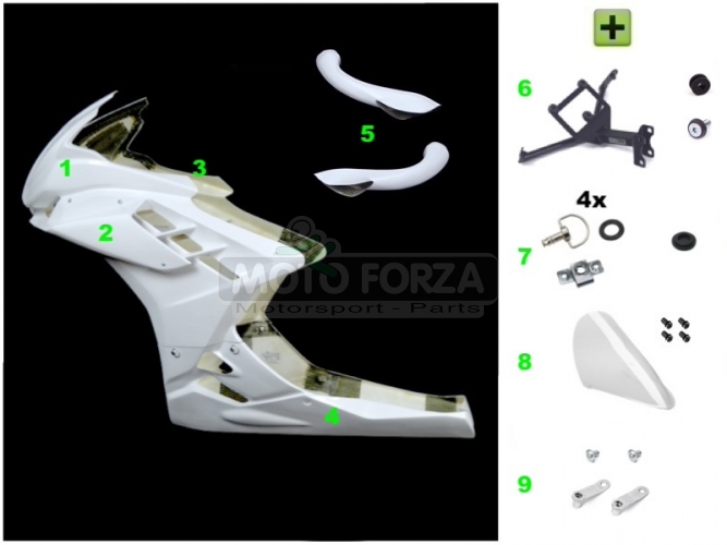 Přední kapotáž Racing SET - konverze Aprilia RSV 4 2021+