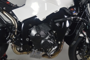 Honda  CBR 600 RR 2007-2020 Rahmenchützer - R GFK farbiges Schwarz - Vorschau auf Motorrad