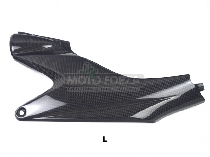 Honda Hornet 600F Deckel unter den Tank - Links, CARBON plain glossy