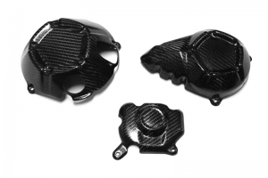 Kawasaki Z800 2013-2013-2014-2015-2016-2017 -MOTOR DECKEL SATZ - CARBON TWILL - GLOSSY