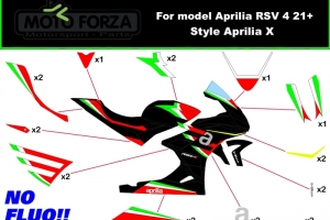 Samolepky - SET - Styl Aprilia X - 2 Provedení