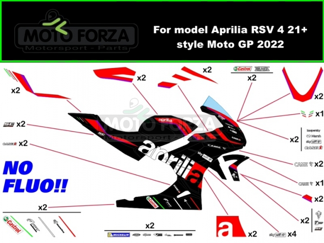 Samolepky - SET - Styl Moto GP - 5 provedení