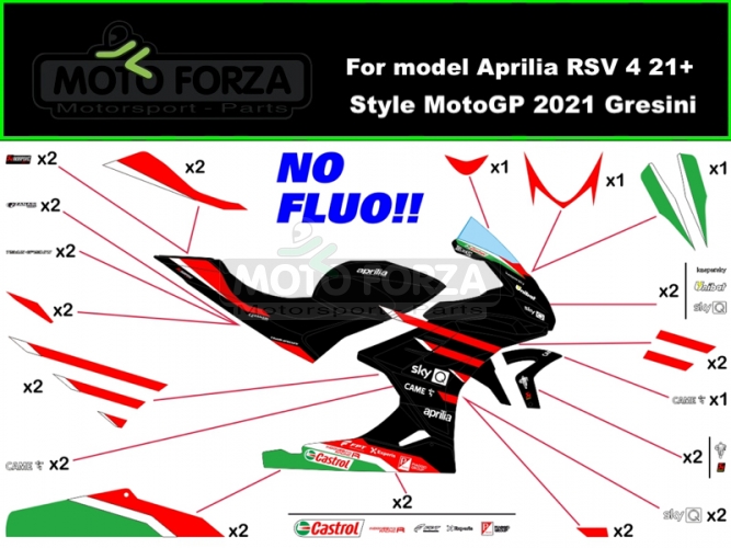 Samolepky - SET - Styl Moto GP - 5 provedení