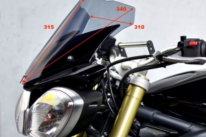 Triumph 675 Street Triple 2013-2016 - Štítek-maska s plexi TOURING -SET (SMONTOVAT S PLEXI)